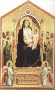 GIOTTO di Bondone, Enthroned Madonna with Saints (mk08)